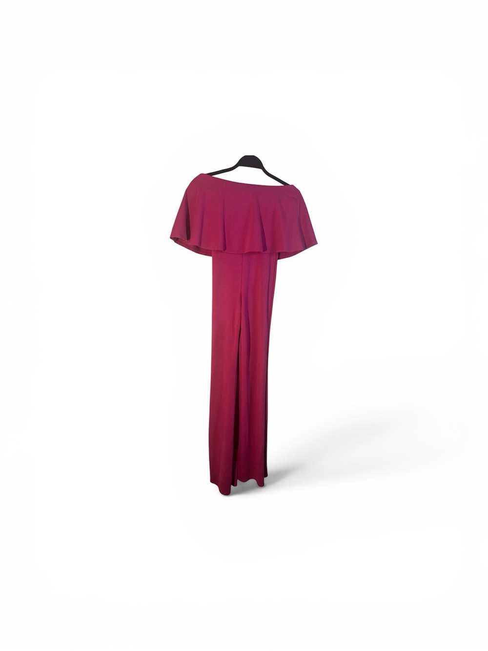 Off-Shoulder  Women's Pink /Wine Ruffle Maxi Romper Wide legs Size XXS